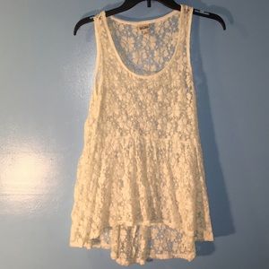 Floral, high low tank top!